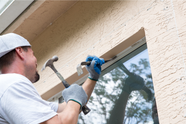 Window being replaced